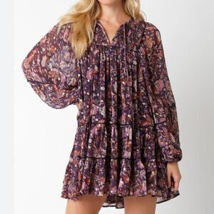 TALULAH Floral Purple Mini Dress